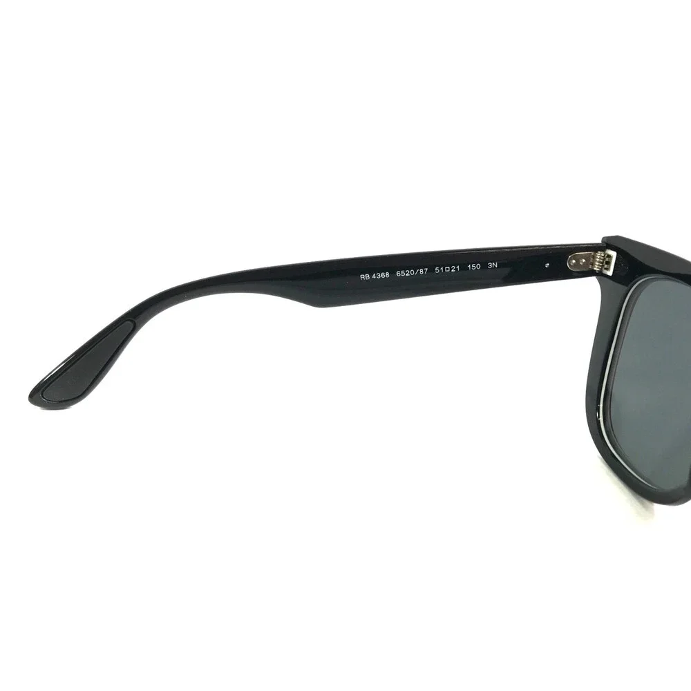Ray-Ban Sunglasses RB4368 6520/87 Jeffrey Red White Black Frames w/ Gray Lenses